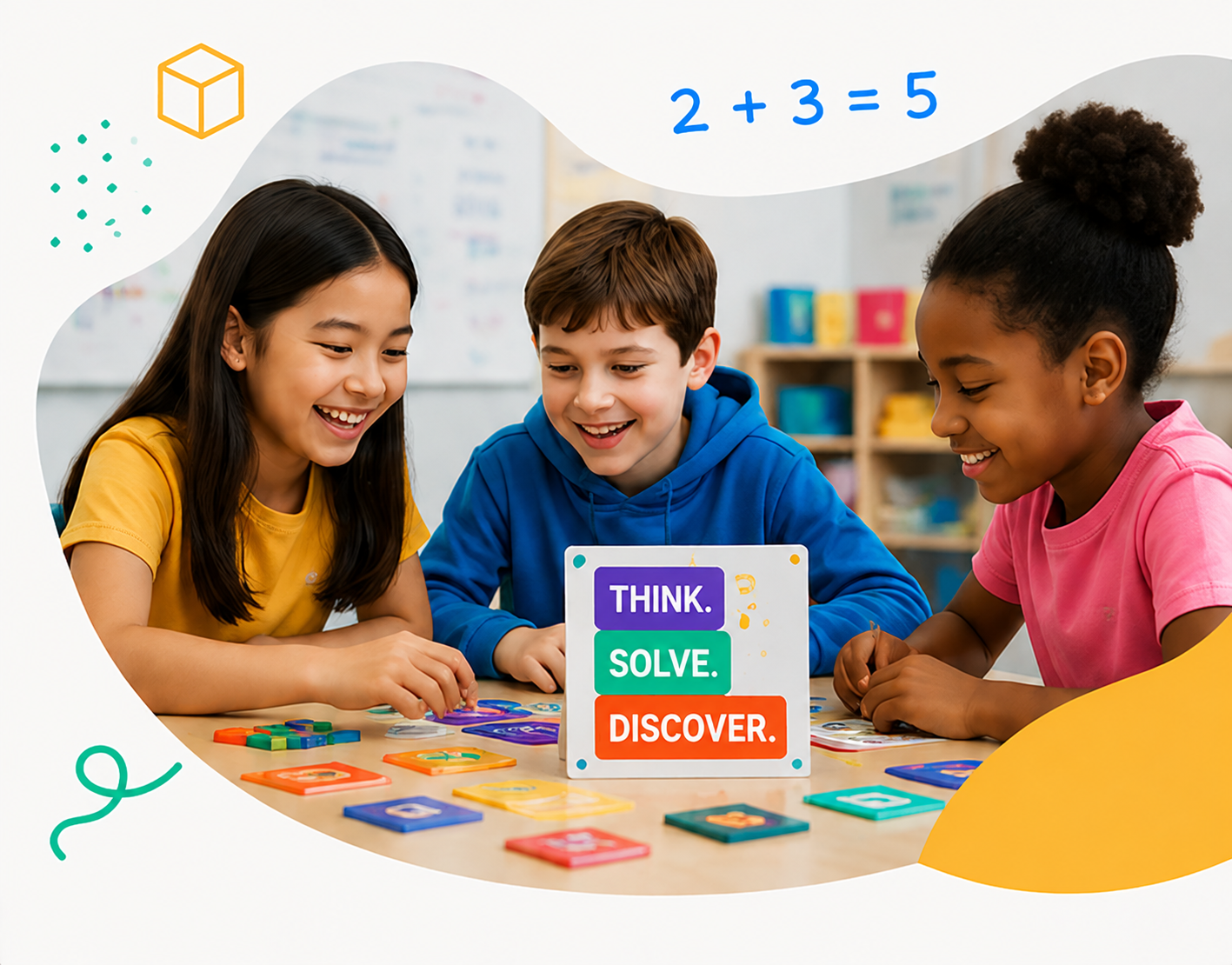 Students learning math
